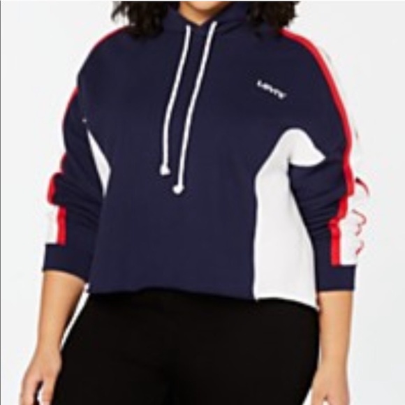 Levi's Tops - Levi's Women’s Plus Size Blue Sport Hoodie 1X